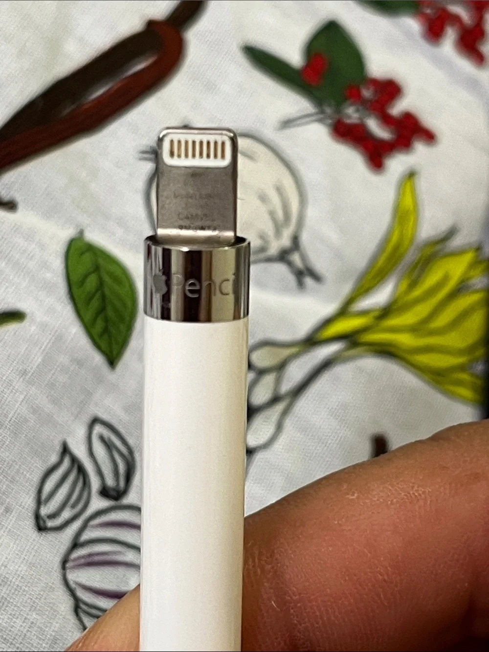 Apple White Pencil with Black Leather Sleeve
